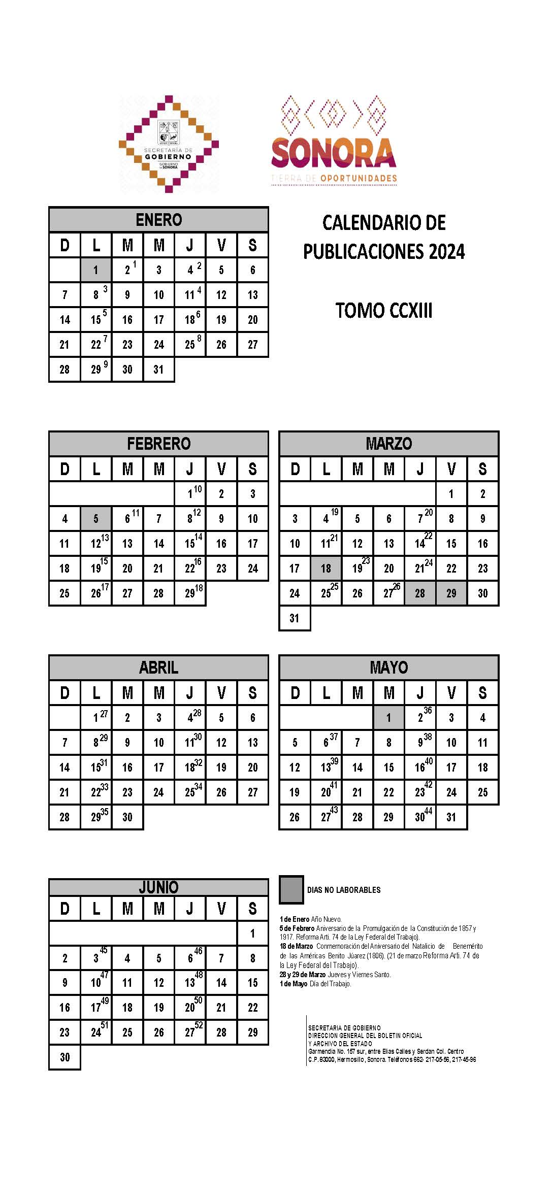 Calendario escolar 2024 a 2025 sonora 2
